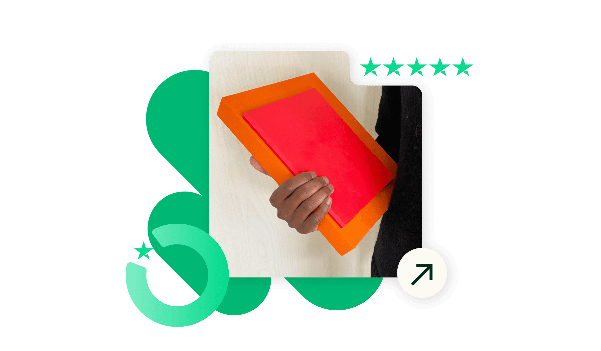 A close up photo of a person holding documents in their hand