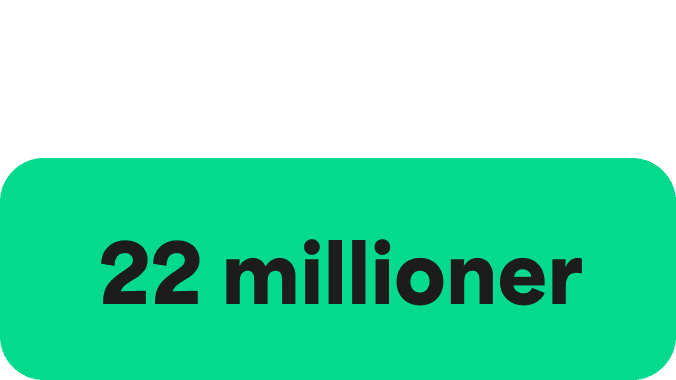 A Green icon showcasing a large Green circle and two smaller ones on either side, in a diagonal format. The words 22 Million are written in the centre.